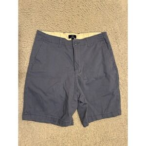 George Men's Blue Chino Dress Pant Shorts Flat Front Size 30 (30x8)